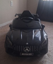 Mercedes-Benz AMG Black Battery Operated Ride-On Toy Car for Ages 3-7 Years