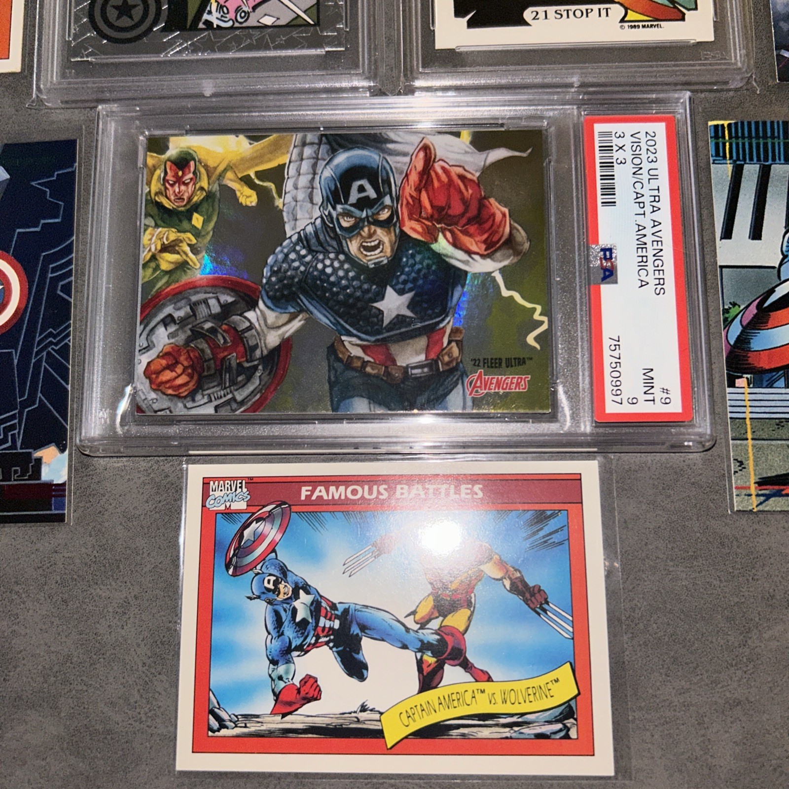 Marvel Captain America PSA 8-9 Mint card Marvel bonus Marvel trading cards view 6