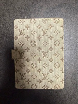 LOUIS VUITTON ノート Louis Vuitton LV Notebook Cover Leather Monogram Authentic Vintage