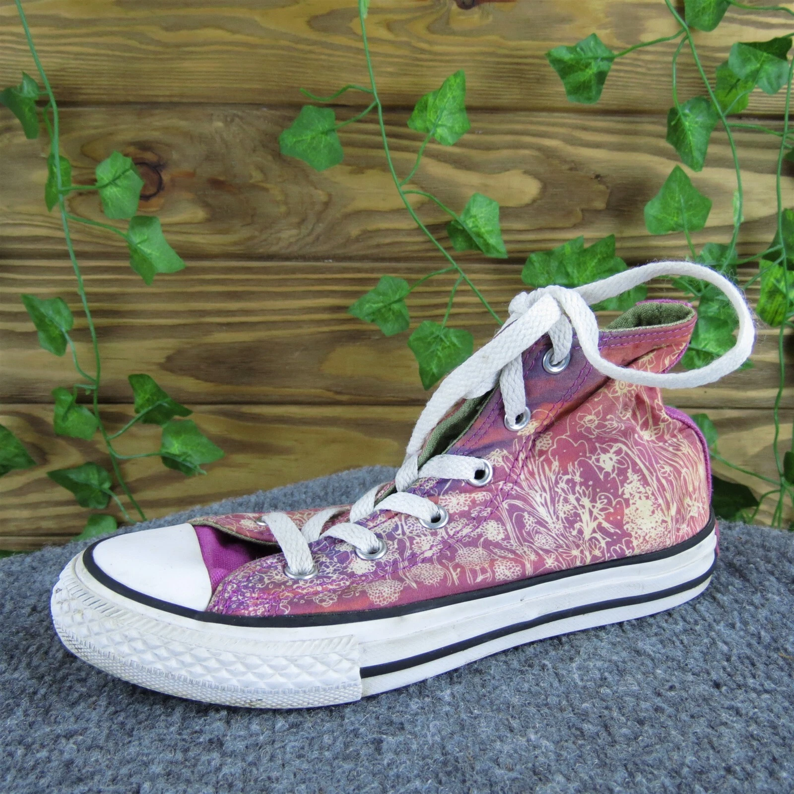 Converse Sneaker Mid Top Ragazza Y 1 Medium Atletica Rosa Tessuto Stringate