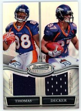 2010 Bowman Sterling Refractor Demaryius Thomas Eric Decker Jersey 29/69