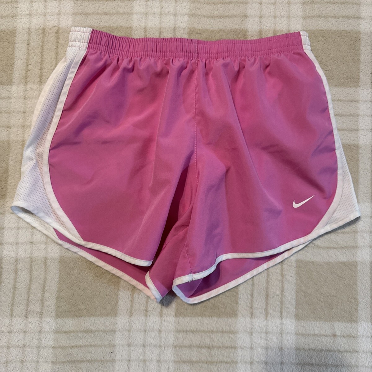 Nike Girl Teens Dri-Fit Tempo Running Shorts Pink White Sz Large L