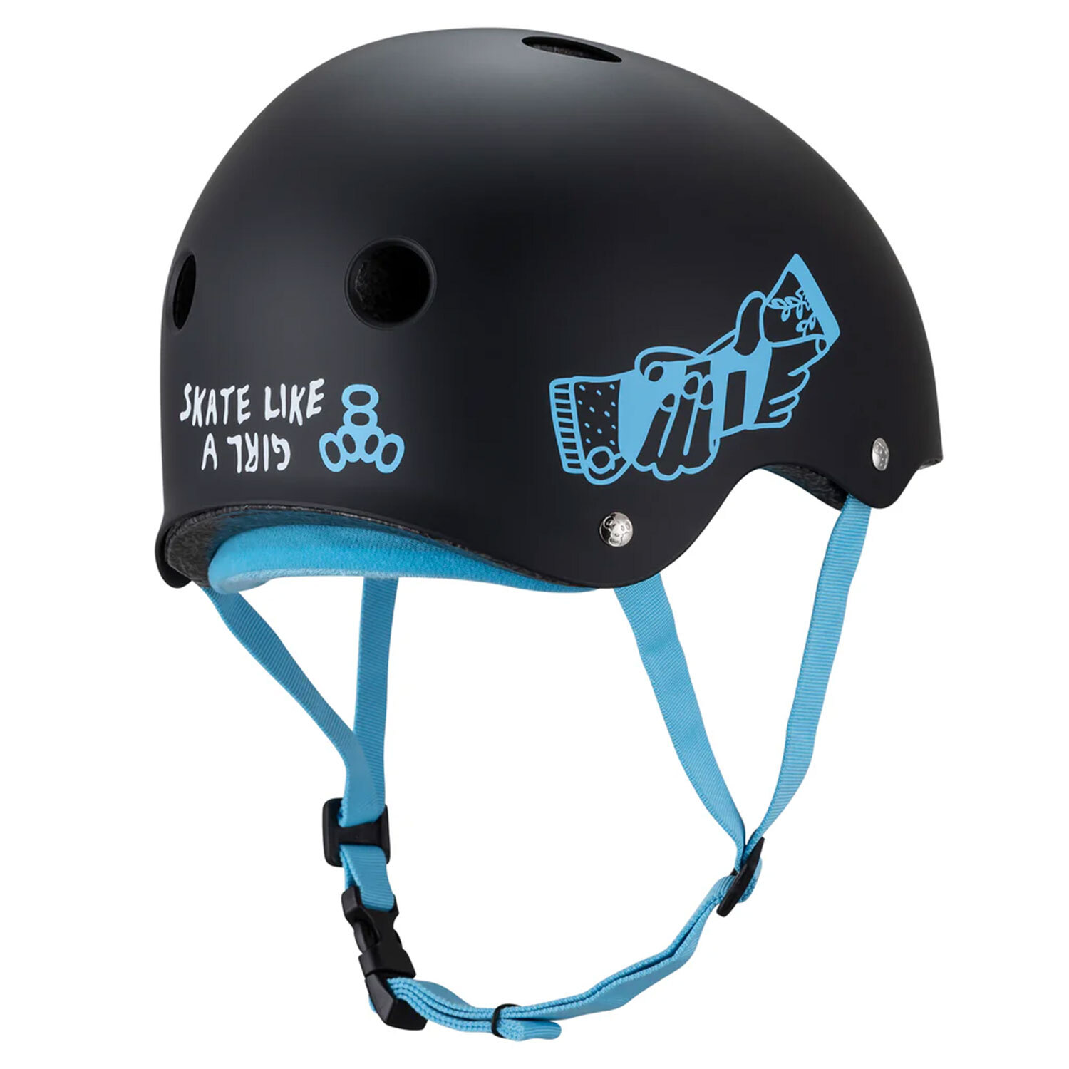 Helmet Certified Sweatsaver Skate Like A Girl Black/blue Si