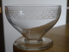 VAL ST LAMBERT 1 ANCIENNE COUPE CHAMPAGNE CRISTAL MOD ART DECO DECOR A L'ACIDE