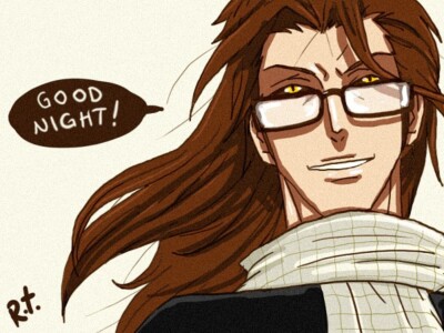 Anime gotei aizen sousuke wallpaper good night text Stitched Gaming Mat Desk
