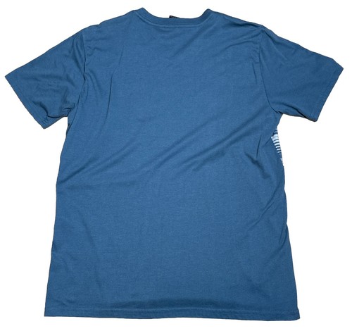 Oakley V Neck Shirt (Mens Large) Blue Stripe Short Sleeve - Picture 2 of 7
