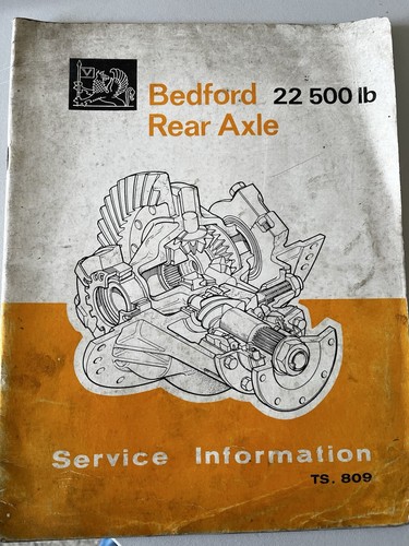 Bedford 22 500lb Hinterachse Original Factory Service Information Pub TS 809 1966