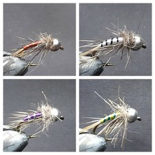 16 TUNGSTEN HEAD NYMPHS FOR FLY FISHING (4 MODELS)-TUNG-101