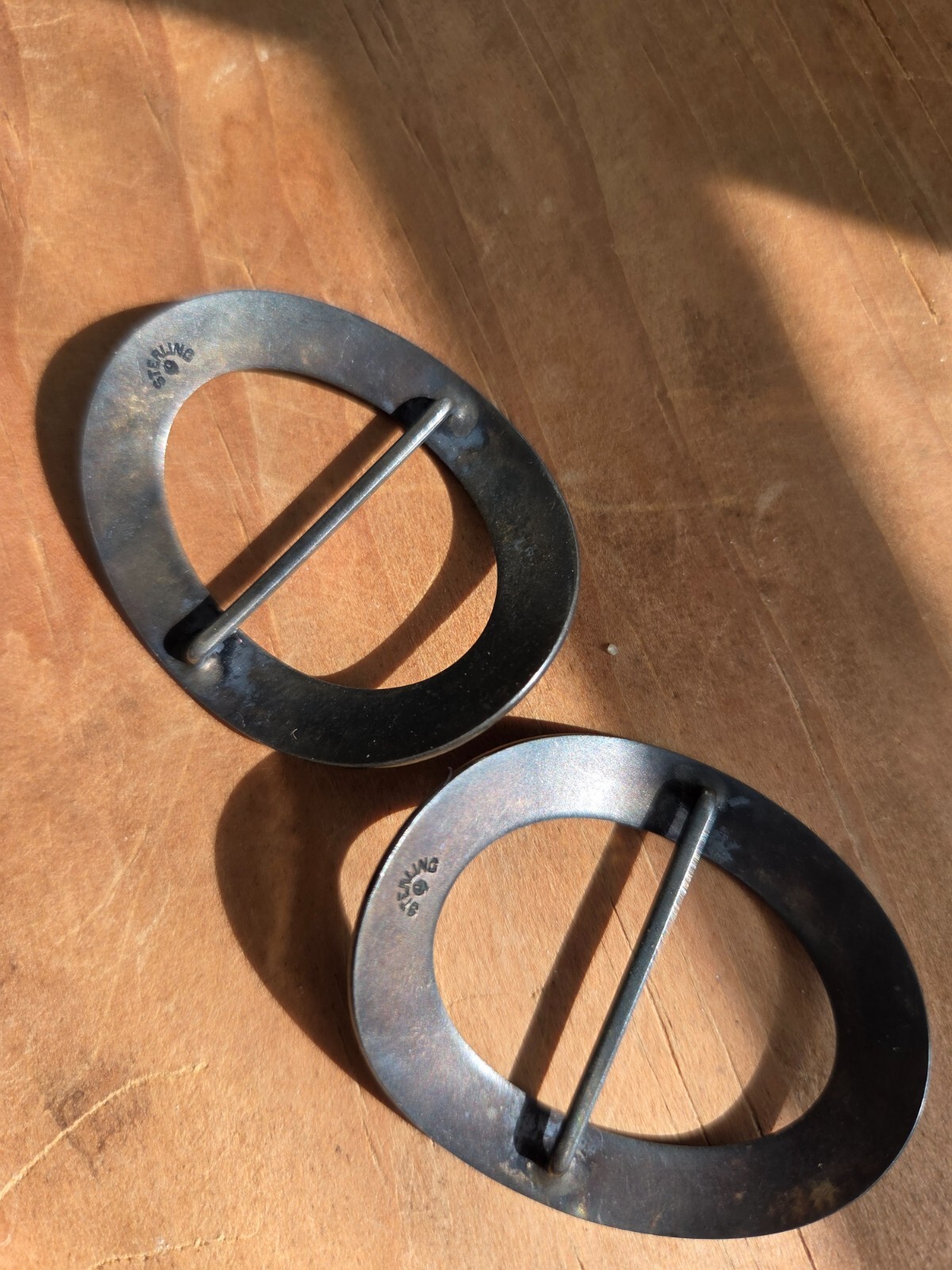 Antique Sterling Silver Shoe Buckles 