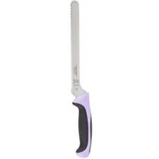 Mercer Culinary Millennia 8" Serrated Edge Bread Sandwich Knife W/Purple Handle