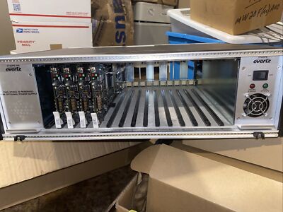 Evertz 7800FR MultiFrame w/ 4x 7721SD4 Control Boards- 1x PS