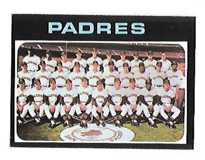 SAN DIEGO PADRES  1971 TOPPS TEAM CARD #482  NRMT   FREE COMBINED S/H