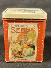 Vintage Bristolware Ferry-Morse Seed Co. Collectible Seeds Tin