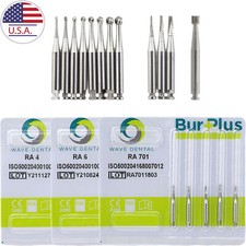 WAVE Dental Carbide Burs RA 2 4 6 701 Round Taper Fissure Latch Right Angle Bur