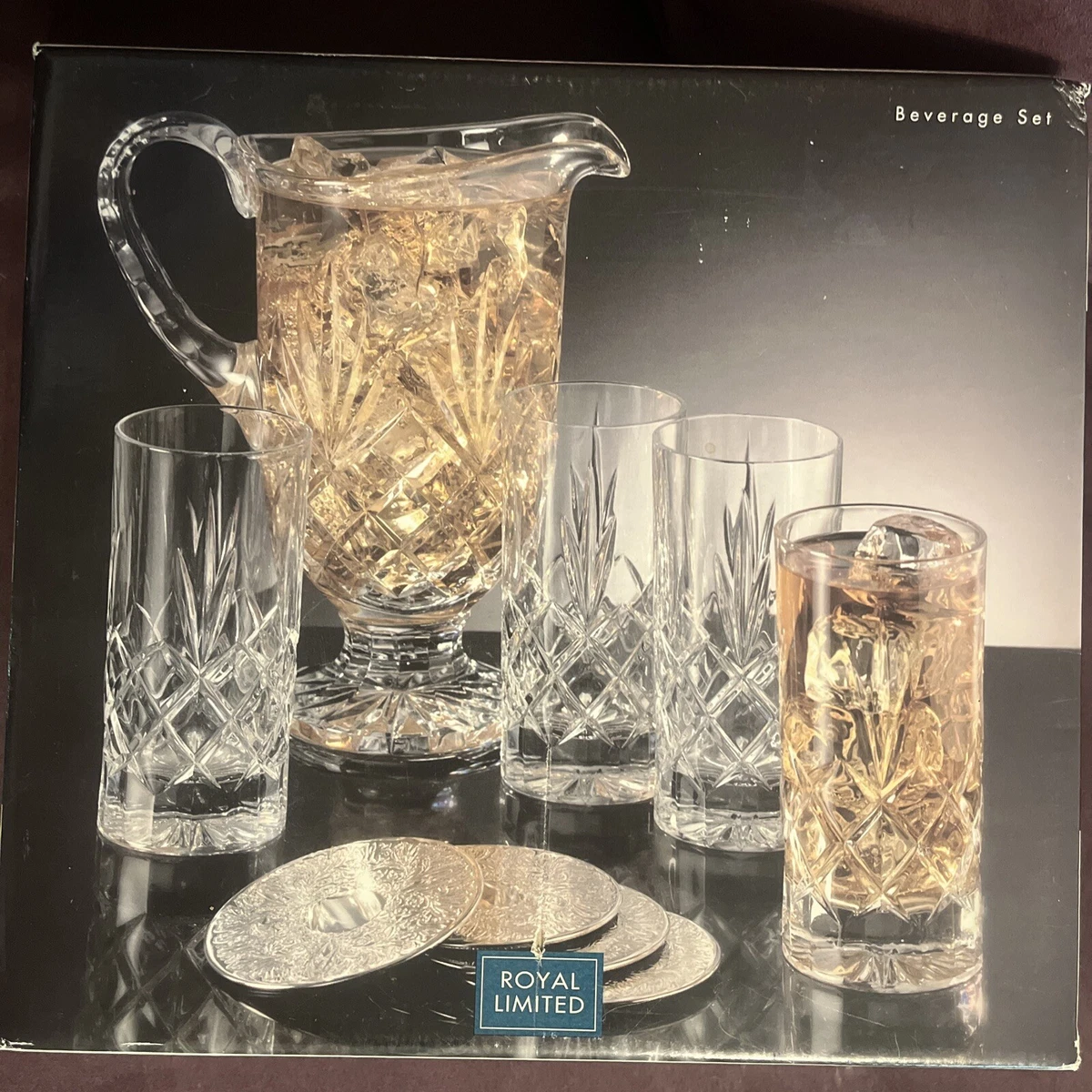 edge wine glasses J.R Foursome Live Edge JR Wine Decanter & 4 Revolving 12oz Wine Glasse   Swoon Living