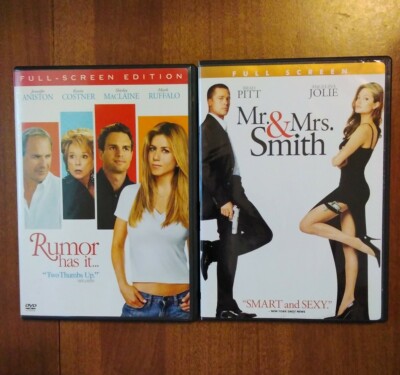 RUMOR HAS IT... + MR & MRS SMITH 2-DVD BUNDLE NO SLIPCOVERS USED Full Screen 