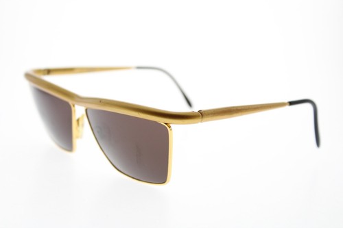 VTG Gianfranco Ferre' 32/N 512 Sunglasses Alutanium Gold Top Bar Aviator Italy - Picture 2 of 11