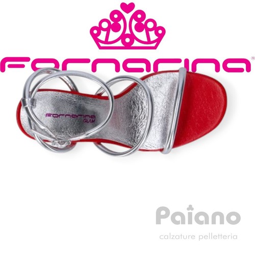 Fornarina Glam Cherry sandalo pelle argento tacco alto - Foto 4 di 5