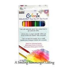Watercolor Pencil Set -12 Assorted Colors for Painting, Drawing, Cardmaking, Art