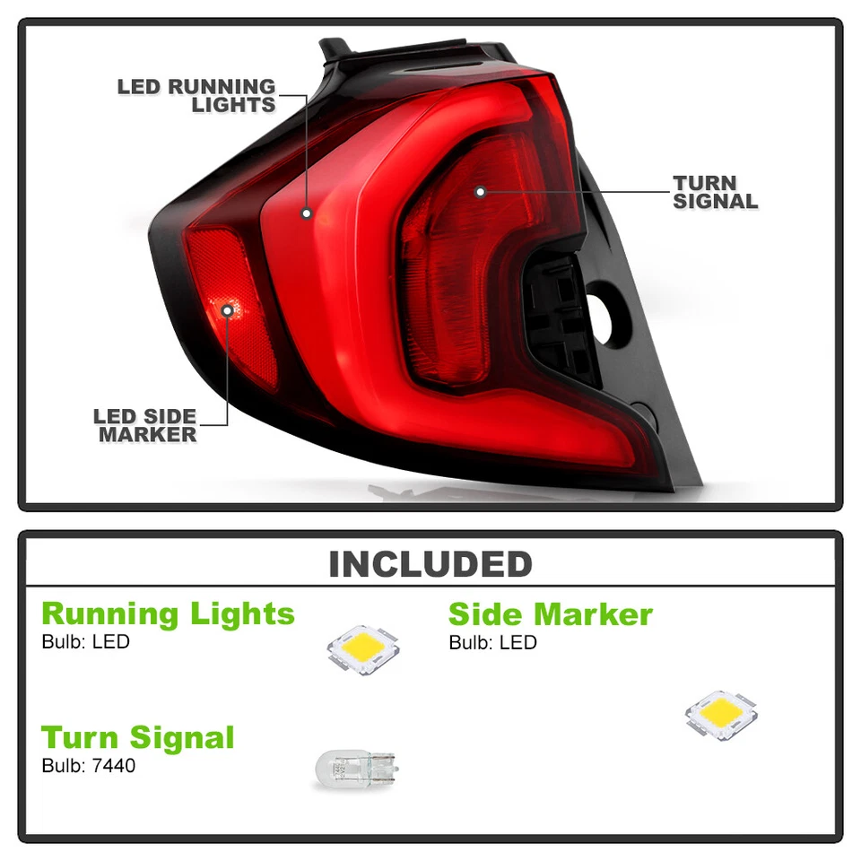 For 2018-2021 GMC Terrain SLE / SLT Outer LED Tail Light Driver Side Replacement - Image 3 of 4