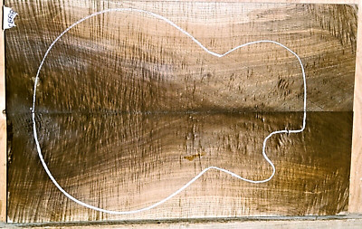 Tiger Roasted Maple Wood 0888 Luthier Carved Top Guitar Set 23 x 14.5 x .75