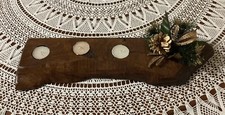 Set di 3 candele in legno, portacandele, decorazione da cabina, centrotavola rustico, decorazione da tavolo, esposizione di sedute - Italia