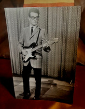Buddy Holly on Ed Sullivan Rock and Roll Band Tabletop Standee 7" X 10 1/2"