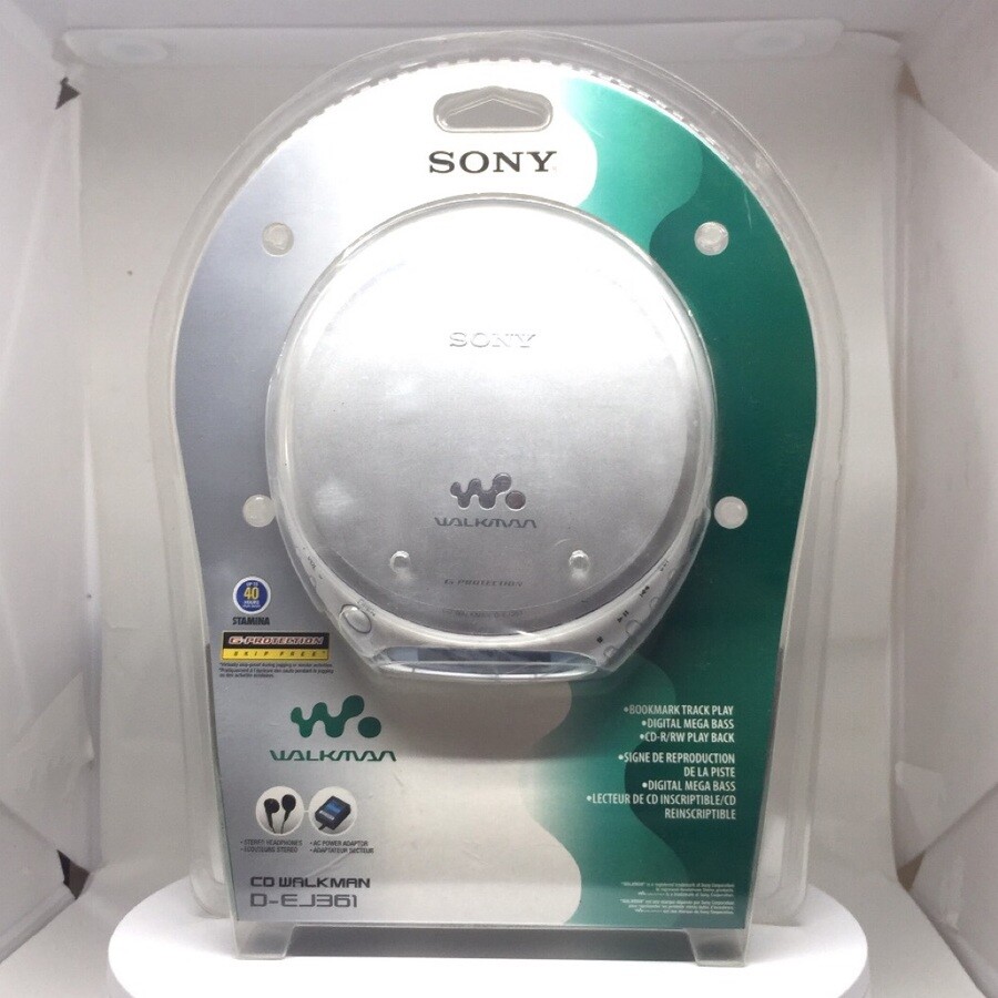 Sony Dej361 D-ej361 Personal Portable Silver CD Walkman for