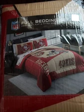 NFL SAN FRANCISCO 49ERS FULL SIZE BED IN A BAG-OFFICIALLY LICENSED 