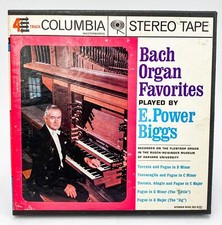 Bach Organ Favorites E. Power Biggs Reel to Reel Tape 7 1/2 IPS Columbia