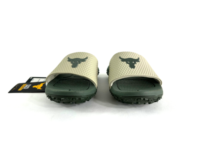 Under Armour UA Project Rock SL 2.0 Slides - Green/Beige  display picture 1