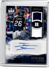 DAVID DAHL 2018 PANINI DIAMOND KINGS 2 GAME USED JERSEYS & CERTIFIED AUTOGRAPH#
