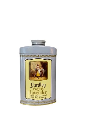 Vintage Yardley English lavender talc powder in tin bottle
