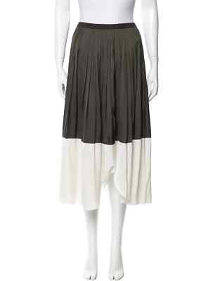 Ulla Johnson Skirt Womens 8 Midi Swing Ruched Designer Colorblock Lightweight