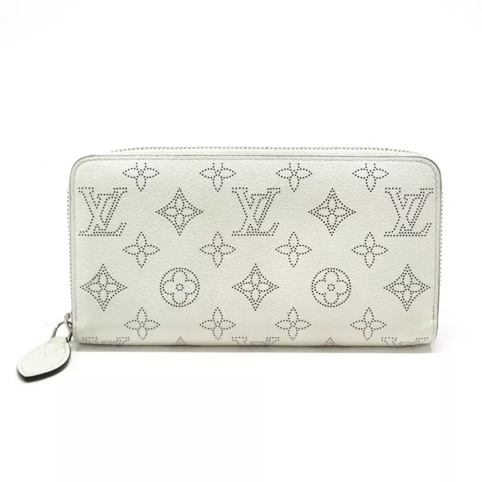 Louis Vuitton Zippy Wallet Mahina Monogram Black in Calfskin