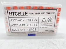 Lever Nut Compact Splicing Wire Connectors - 2/3/5 Conductor Set 75Pcs 221-412