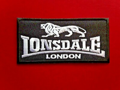 LONSDALE BOXGÜRTEL SCHWERGEWICHT SPORTKLEIDUNG BESTICKT AUFNÄHER UK VERKÄUFER 