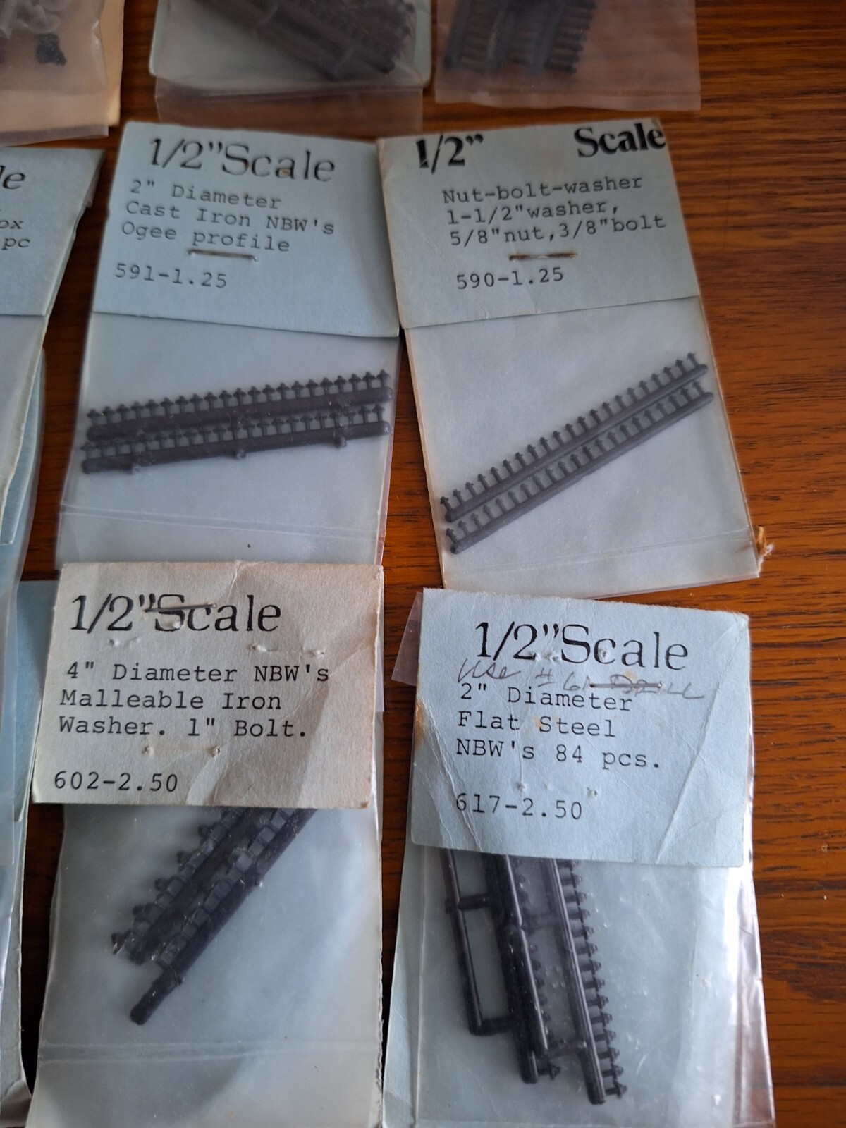 simpson grandt 1/2" g 1/24 scale model train detail parts for cars lot