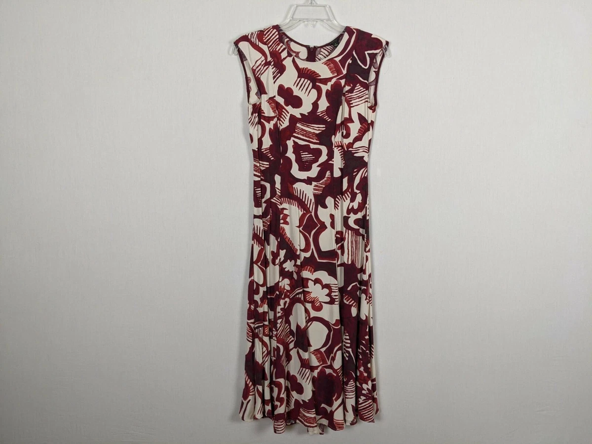 J taylor sleeveless embroidered cheap floral fit & flare dress