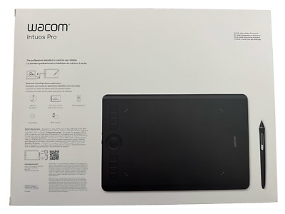 Wacom Intuos Pro Medium Digital Graphic Drawing Tablet - Black