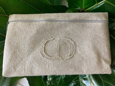 CRISTIAN DIOR Beauty Trousse Pouch with Iconic and Timeless CD Design