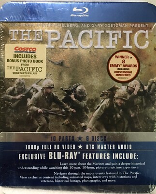 The Pacific (Blu-ray, 2010, 6-Disc) w/ Costco Exclusive Photo Book NEW Sealed