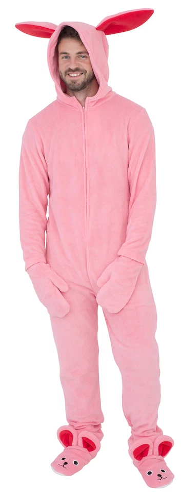Unisex A Christmas Story Bunny Union Pajama Replica Halloween Cosplay Costume - Image 3 of 4