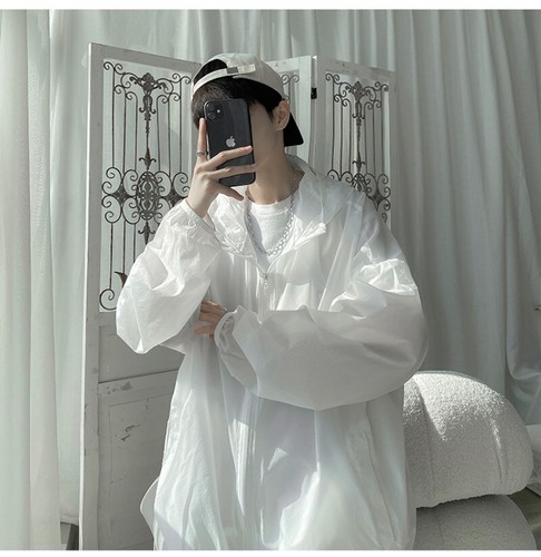 Men's Sun Protection Coat Large size Hooded Windbreaker Top Jackets Thin - Picture 11 of 19