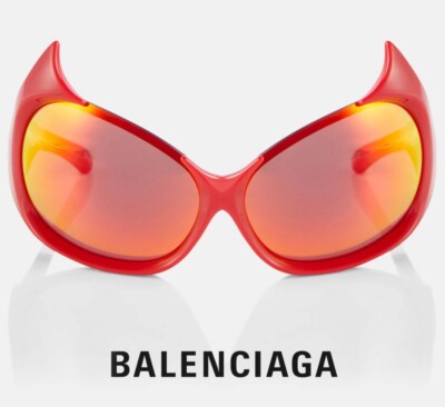 Balenciaga BB0284S Sunglasses Acetate Frame Red Cat Style 71  display picture 1