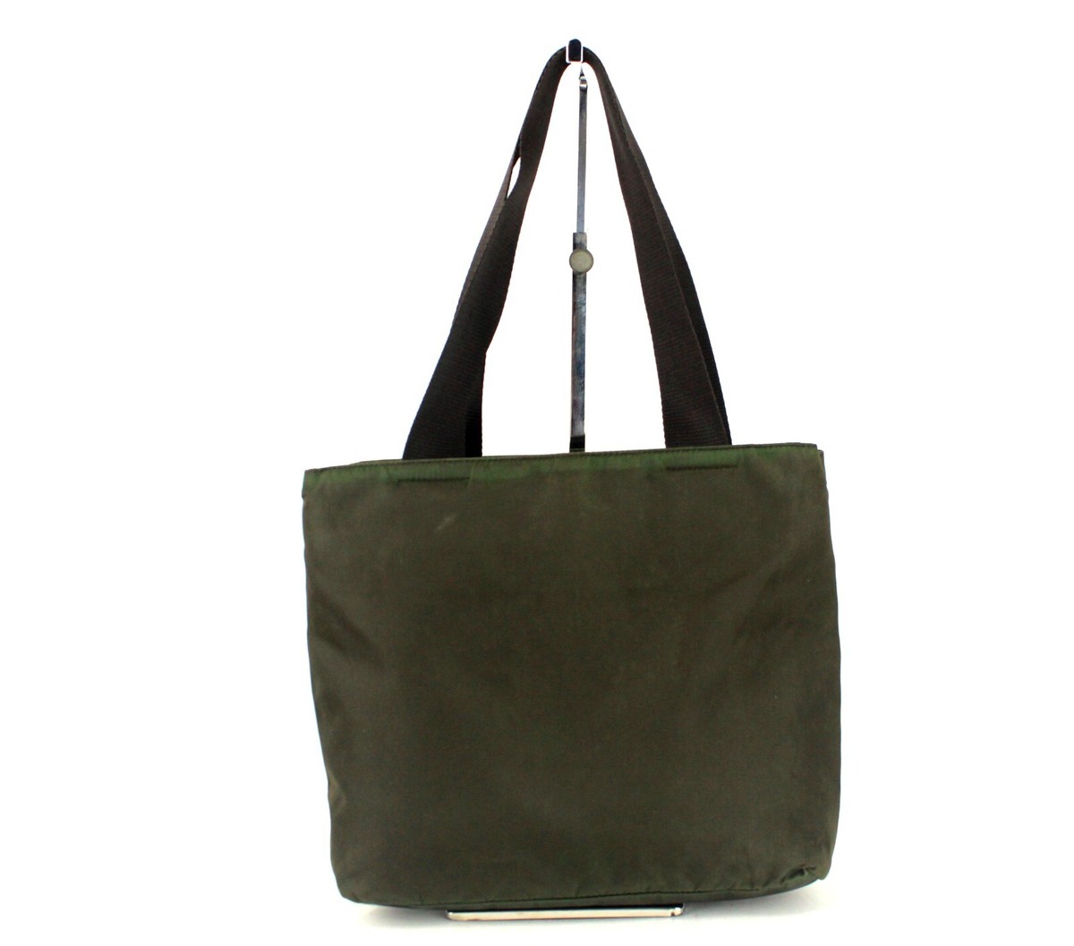 PRADA Nylon Olive Green Shoulder Bag Tote Bag Purse Used Italy | eBay