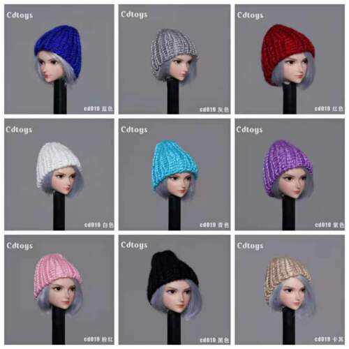 Cdtoys 1:6 Girls Woolen Cap Toys Knitted Hat Model For 12" Female Action Figure  - Afbeelding 1 van 15
