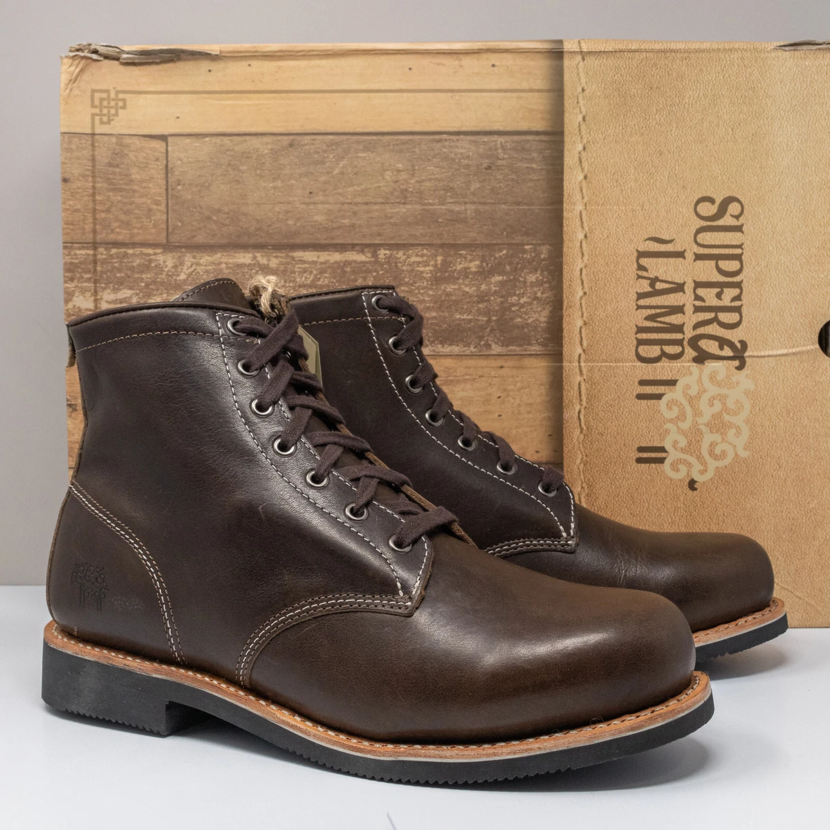 SUPERLAMB Gobi Charcoal Brown Desert Boot Size 13 M