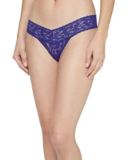 Hanky Panky Mystic Blue Signature Lace Low Rise Thong Women's One Size L145159
