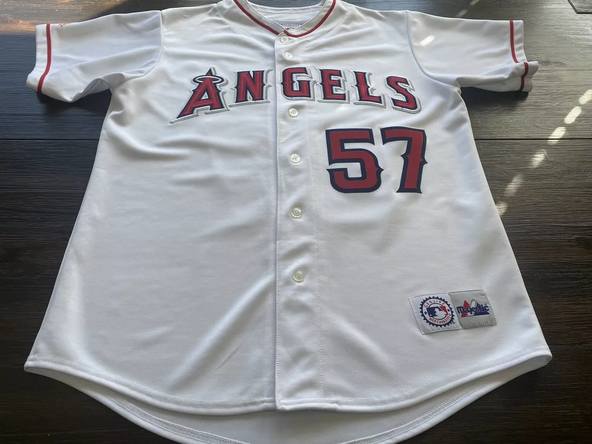 MLB Anaheim Angels Francisco Rodriguez Mens Majestic Stitched Jersey- Large